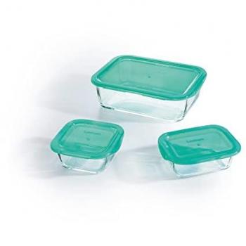 Luminarc Keep'n Lagon 3 Recipientes de Vidrio con Tapa