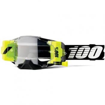 Masque de Motocross 100% Armega Noir-Transparent