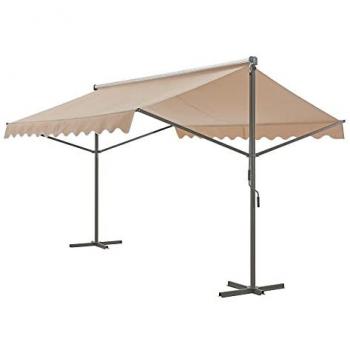 Store banne Selenizza à double pente 300 x 300 x 260 cm couleur sable
