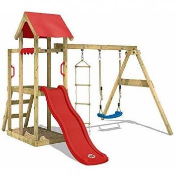 Maison de jardin WICKEY TinyPlace avec balançoire et toboggan