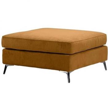 Pouf Carré Isla Fjord Ocre en Velours Côtelé, 1 Place – FORINVEST