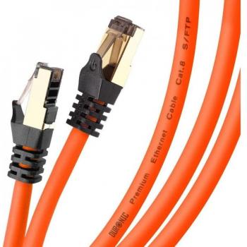 Cable de Red SFTP 10m Cat8 Naranja 40 Gbps