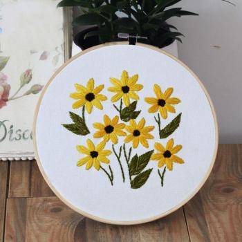 Ensemble de broderie fleurs en ruban pour débutants