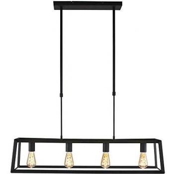 Luminaire Noir 4 Flammes pour Salon