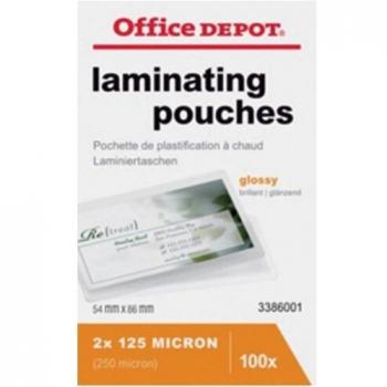 Lamineringsfickor OD 54×86 mm – 125 mikron – 100 stycken per förpackning