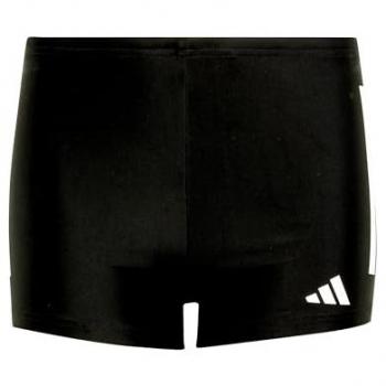 Bañador de Natación Infantil Adidas 3 Bandas Negro/Blanco