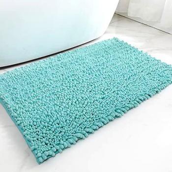 AquaSoft Chenille Floor Rug – Turquoise
