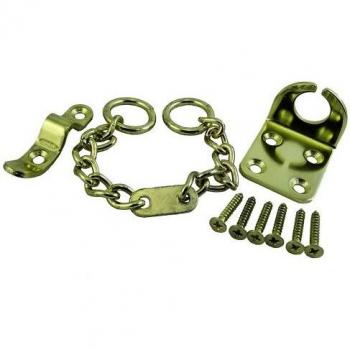 Security Door Chain Set – Wing Type, Brass Plated, 50 Pieces