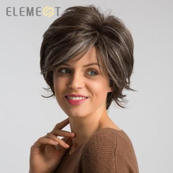 Peluca 6” de Onda Natural Marrón para Mujeres