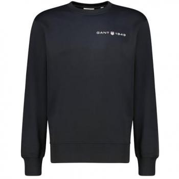 Gant Herren Sweatshirt mit Grafikdruck, Schwarz, Größe XL