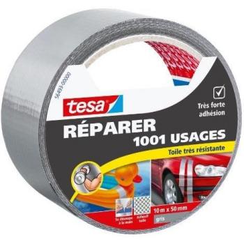 Tesa 1001 Usages Ruban de Réparation Toilé 10m x 50mm