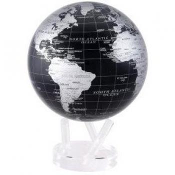 8.5″ Metal Globe – Silver & Black, MOVA MG‑85‑SBE