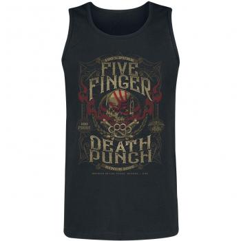 Five Finger Death Punch 100 Proof Tank-Top – Schwarz – Herrenmode – Lizenziert – Größe M
