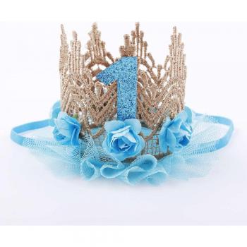 Coronita de Encaje y Petalos para Bebés Recién Nacidos
