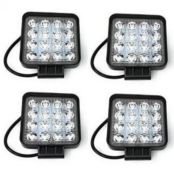 Faro LED 48W Quadrato Faretto LED Da Lavoro 16 LED Da 3W Di Profondità Auto Barca