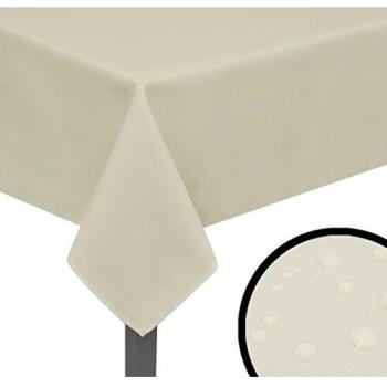 Nappes 130 x 130 cm crème pour réceptions 5 pièces