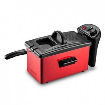 Friteuse Semi-Pro Inox Grand Volume 3L Rouge KFRY Kitchencook