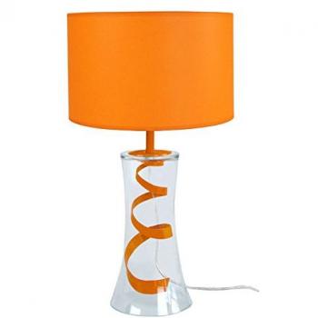 Tosel 63936 Lampada a Trompeta Vetro Soffiato, colore arancione