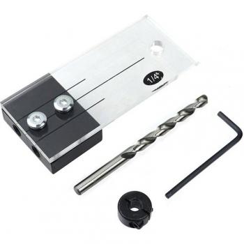 Acrylic Pocket Hole Jig with 1/4 Inch Drill Guide