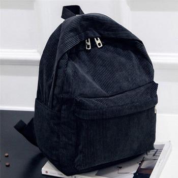 Mochila escolar de pana, tono natural