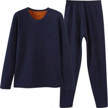 6XL Men's Plus Size Thicken Velvet Long Johns Set