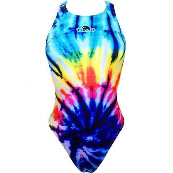 Maillot de plage Turbo Swirl avec bretelles larges, coloré, taille 4XL Femme