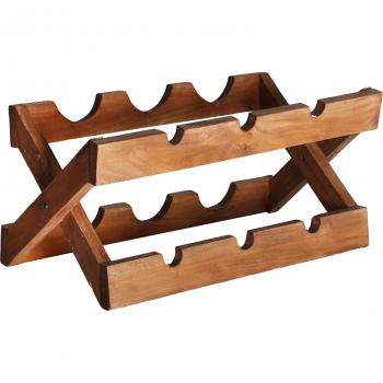 Kodu Casier à bouteilles en bois de mahogany marron