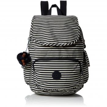 Kipling City Pack S Rucksack für Damen, Marine Stripy