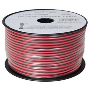 Câble haut-parleur rouge/noir 2×1,5 mm² 100 m – Ibiza Sound