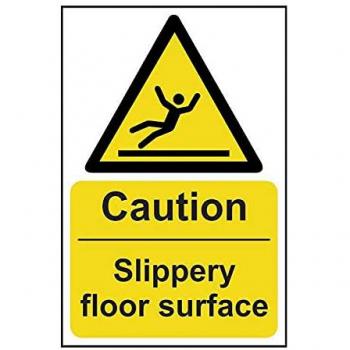 Caution Slippery Floor Surface Warning Sign