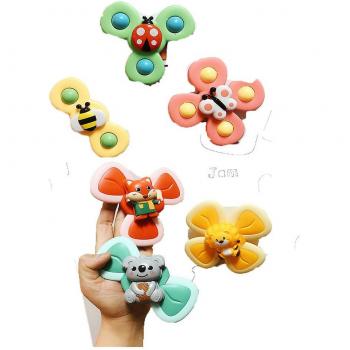 Pack de 3 Poussières Rotatives Baby – Jouet Bain Fidget avec Ventouse #czwjc001 (5,8‑13 mm)