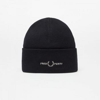 Cappello Fred Perry con Logo Ricamato in Cotone Nero Taglia OS