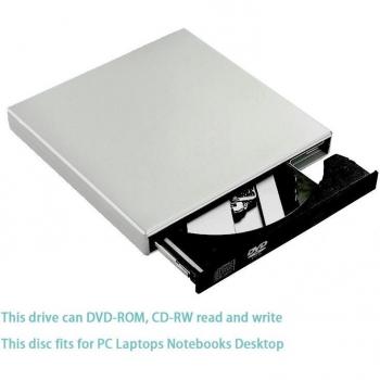 KuWfi USB 2.0 CD-RW Burner for Windows and Mac
