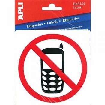 Autocolante Proibição de Telefone Móvel 114x114 mm