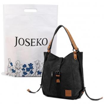 JOSEKO Damen Canvas Shopper Tasche, Vintage Umhängetasche für Büro und Alltag