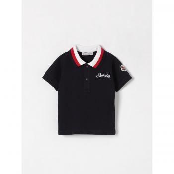 Cotone Polo Moncler 9M Blue Navy