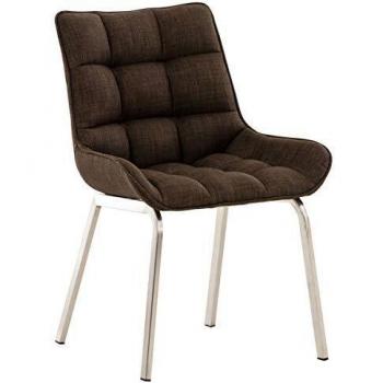 Chaise d’appoint Saranda textile, 160 kg, cadre inox