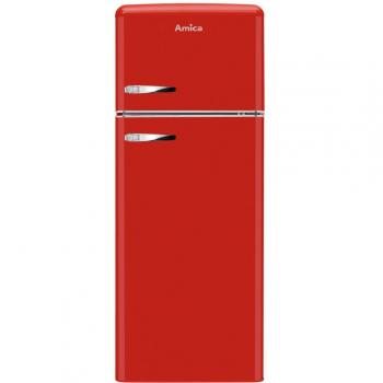 Amica FDR2213R Red Retro Fridge Freezer