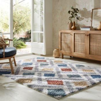Tapis Shaggy Design Graphique 200x290