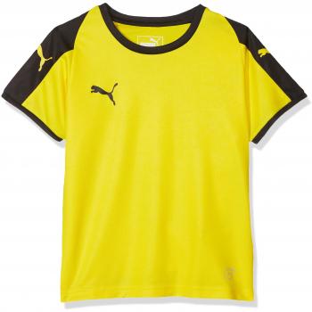 PUMA Kinder Liga Trikot, Cyber Yellow Black, 140