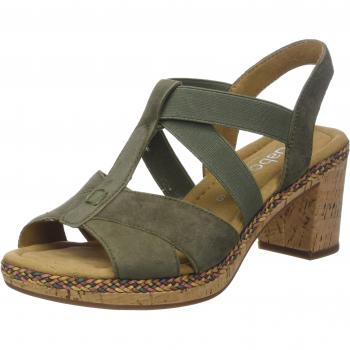 Gabor Damen Riemchensandalen, Comfort, Oliv, 37.5 EU