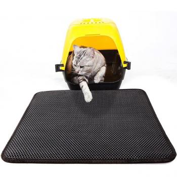 Tapis de litière double couche pour animaux de compagnie