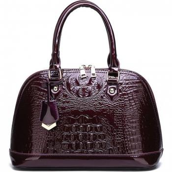 Bolso de hombro estilo cocodrilo