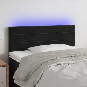 Testiera a LED Nera 90x5x78/88 cm in Similpelle cod mxl 33306