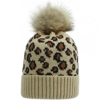 Women's Warm Knit Leopard Beanie