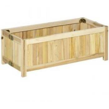 Jardinière rectangulaire en bois pliable carré potager surélevé dim. 70L x 30l x 25H cm naturel