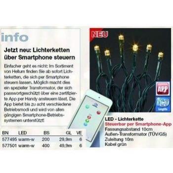 [200 LED] LED-Lichterkette mit App-Steuerung via Smartphone (577495)