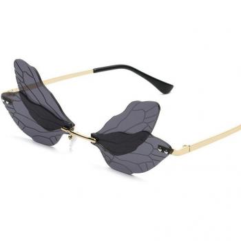 Rimless Retro Gradient Ocean Lens Sunglasses