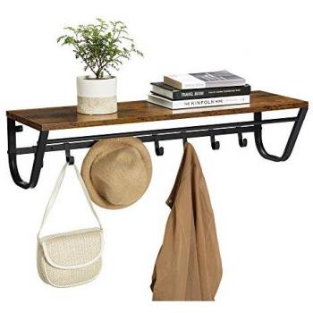 Porte-Manteau en Bois Rustique 90 cm pour Mur