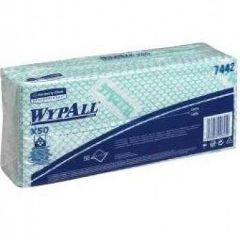 Wypall X50 Cleaning Cloths Green Pack of 50 7442 KC02089
